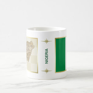 Bandeira de Nigéria + Caneca do mapa