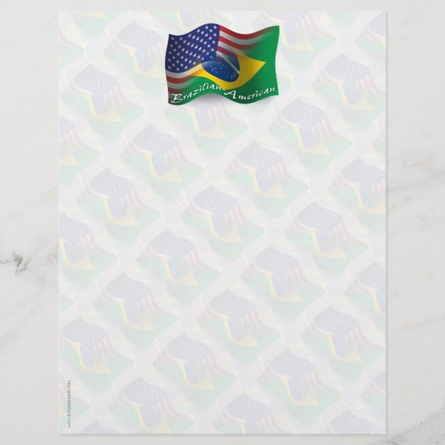 Bandeira de ondas brasileira-americana (Frente)
