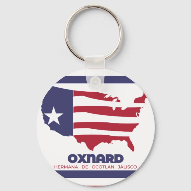 Bandeira de Oxnard (Califórnia) Chaveiro (Frente)