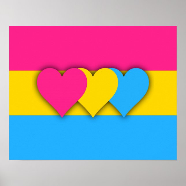 Bandeira de Pansexualidade Poster (Frente)