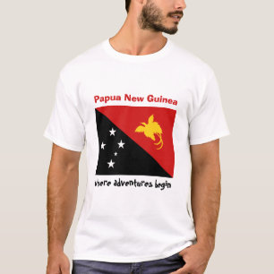 Bandeira de Papuá-Nova Guiné + Mapa + T-shirt do