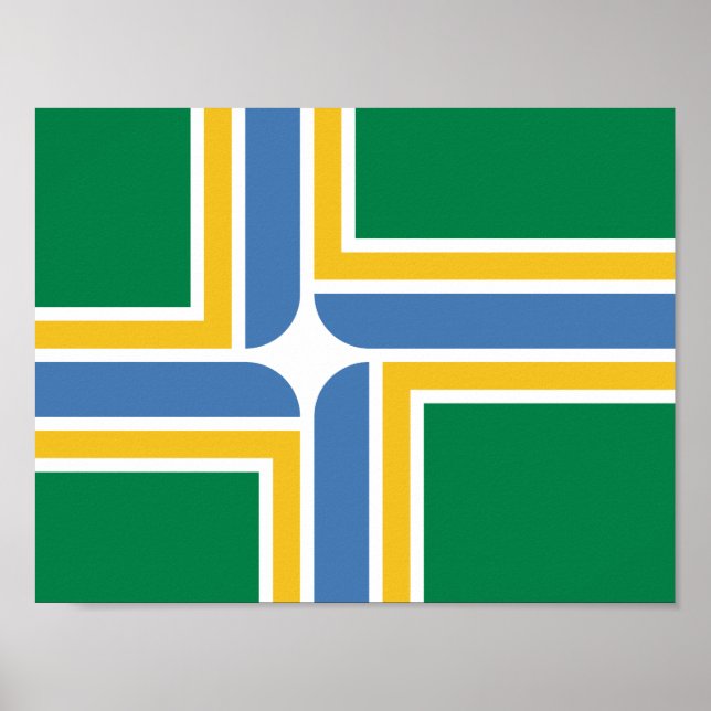 Bandeira de Portland, Oregon Poster (Frente)