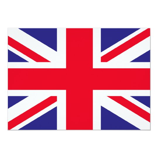 bandeira de Reino Unido Convite 12.7 X 17.78cm