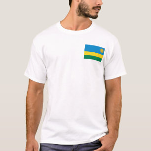 Bandeira de Rwanda e t-shirt do mapa