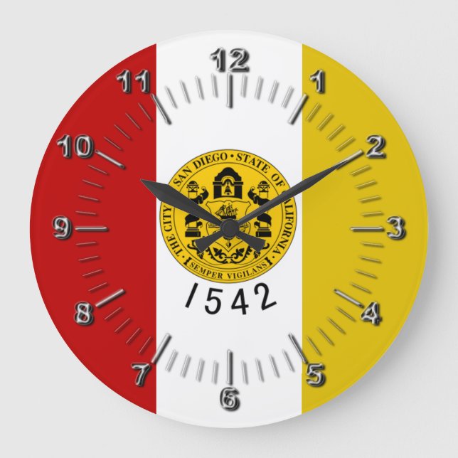 bandeira de San Diego Relógio Grande (Frente)