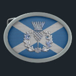 Bandeira de Scotland do impressão da fibra do<br><div class="desc">Um cromo de prata como o design escocês do applique do cardo em um fundo azul atrevido do impressão da bandeira de Scotland do estilo da fibra do carbono para um grande presente feito sob encomenda. O design do bordado está disponível em uma seleção de opções populares da cor. Use...</div>