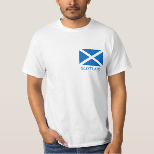 Bandeira de Scotland e t-shirt desenfreado do leã