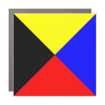 Bandeira de Sinalização Marítima Zulu ICS