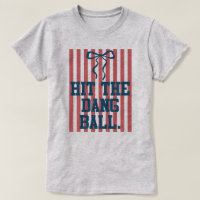 Bandeira de Softbol Coquete Fofa Camisa Divertida