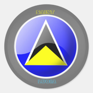 BANDEIRA DE ST LUCIA NA ETIQUETA