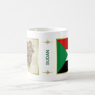 Bandeira de Sudão + Caneca do mapa