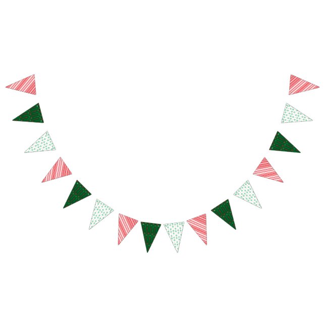 Bandeira de triangulo Bunting Mid Mod de Feriado (Todos)