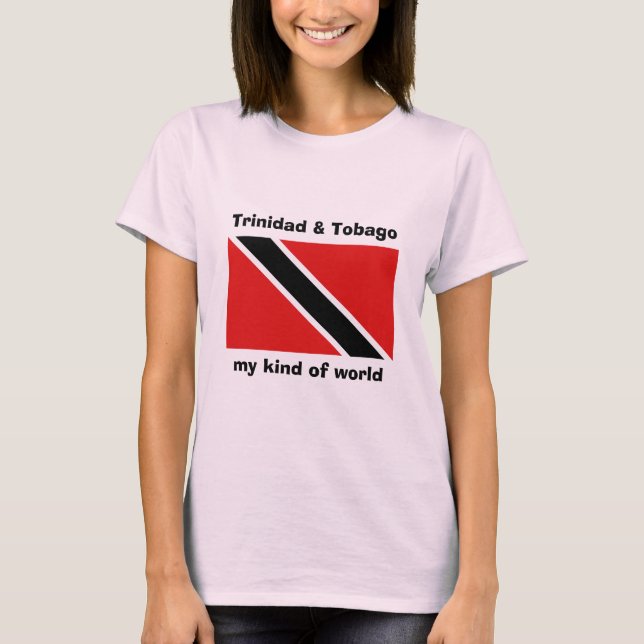 Bandeira de Trinidad and Tobago + Mapa + T-shirt (Frente)