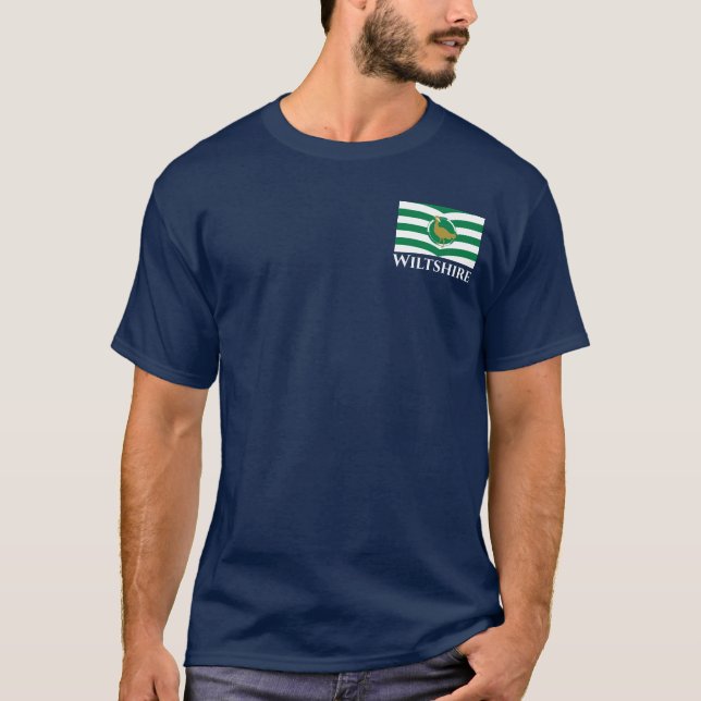 Bandeira de Wiltshire - ENGLAND T-Shirt (Frente)