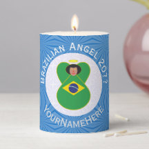 Bandeira do Anjo do Hanukkah Brasileiro Personaliz