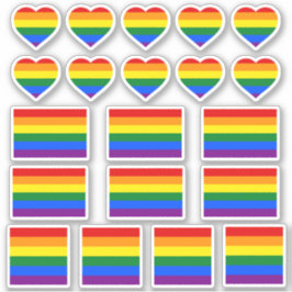 Bandeira do Arco-Íris & Adesivos do Orgulho / Cora