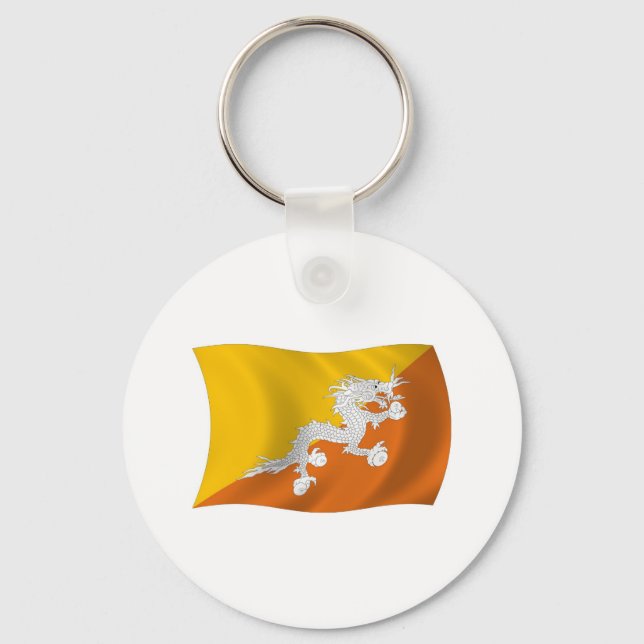 Bandeira do Butão Chaveiro (Frente)