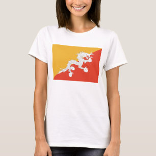 Bandeira do Butão x Mapa T-Shirt