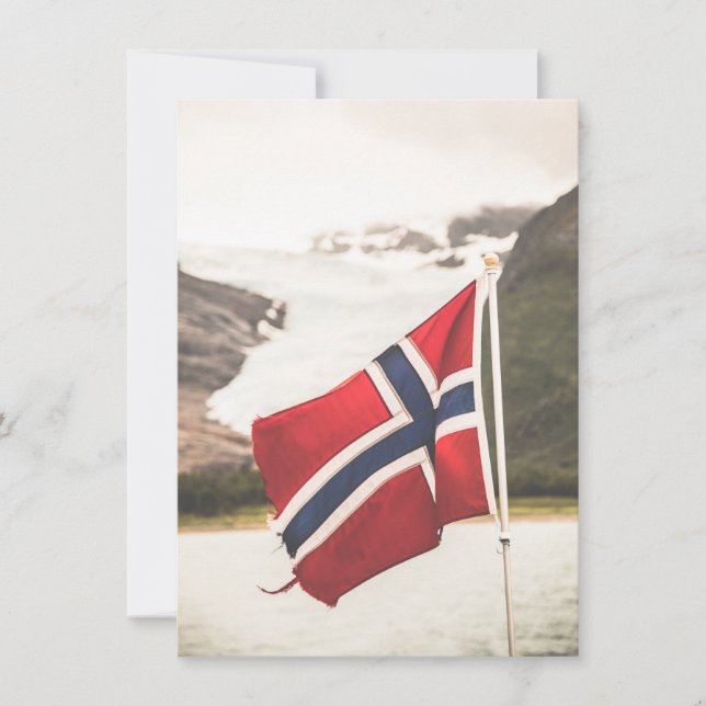Bandeira do Cartão com fotos da Noruega (Frente)