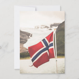 Bandeira do Cartão com fotos da Noruega