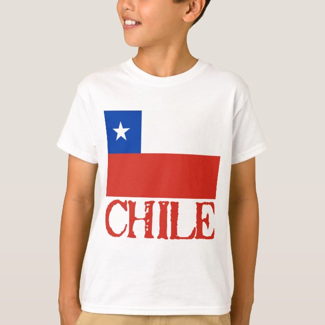 Bandeira do Chile com o camiseta conhecido do (Frente)