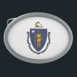Bandeira do Estado de Massachusetts<br><div class="desc">Bandeira Patriótica do Estado de Massachusetts.</div>
