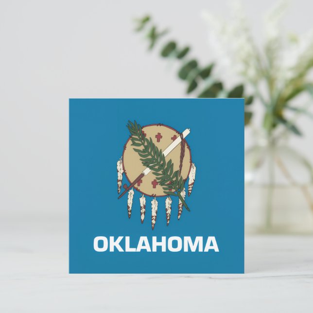 bandeira do estado de Oklahoma (Em pé/Frente)