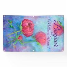 Bandeira do exterior do Alaskan Peonies "Bonjour"