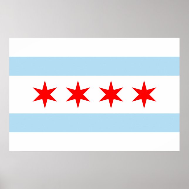 Bandeira do Impressão de Chicago (Frente)