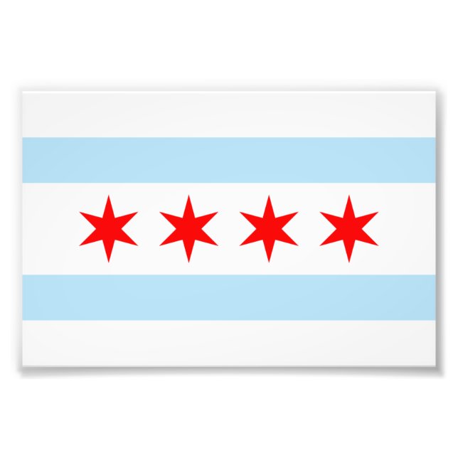 Bandeira do Impressão de Foto de Chicago (Frente)