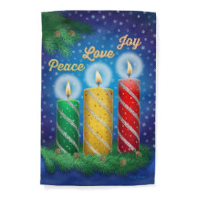 Bandeira do Jardim Reversível das Velas de Natal
