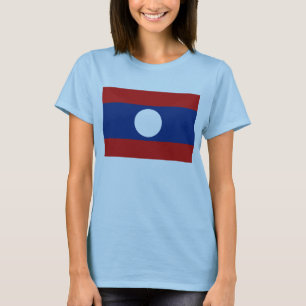 Bandeira do Laos x Mapa T-Shirt