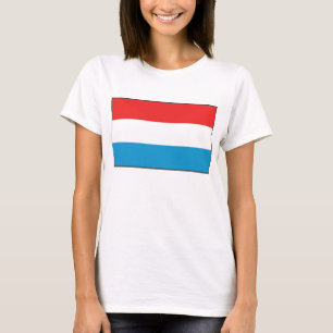 Bandeira do Luxemburgo x Mapa T-Shirt