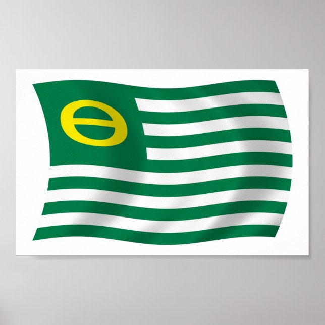 Bandeira do Movimento Ecológico Poster Impressão (Frente)