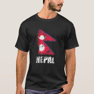 Bandeira do Nepal T Camisa de Bandeira do Nepal
