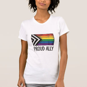Bandeira do Orgulho Aliado Vetor Camiseta Design_1