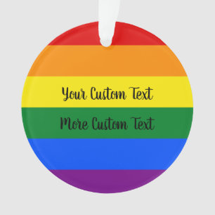 Bandeira do Orgulho Gay com texto Ornamento