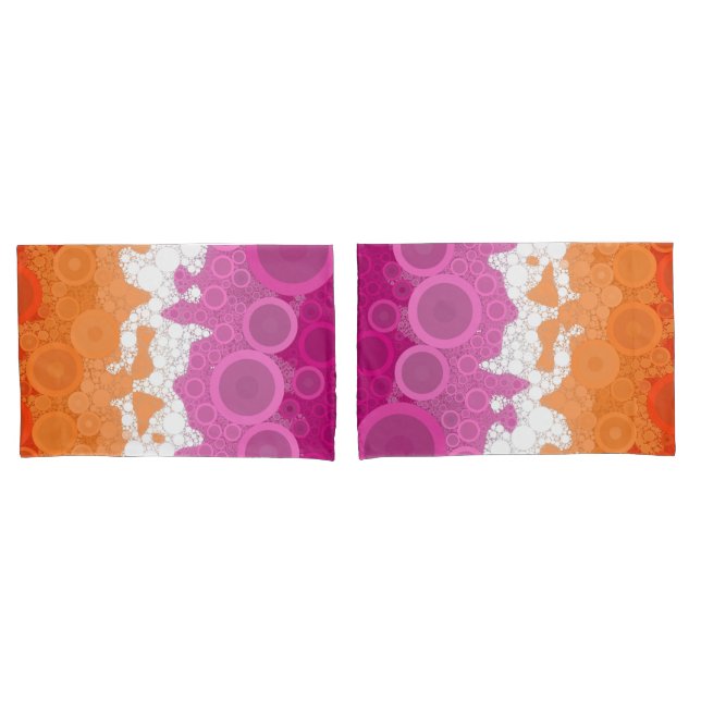 Bandeira do Orgulho Lésbico Abstrato Groovy Boêmio (Frente - conjunto)