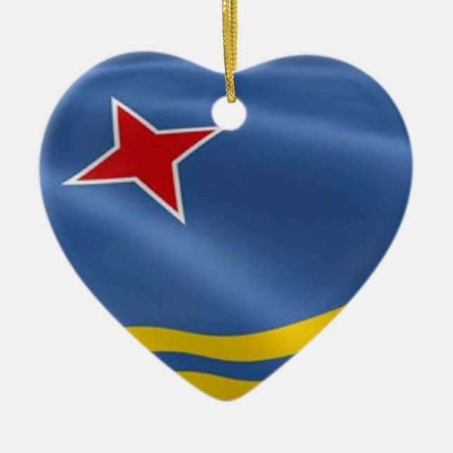 Bandeira do ornamento de Aruba (Frente)