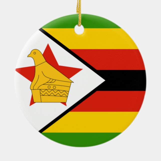 Bandeira do ornamento de Zimbabwe (Traseira)