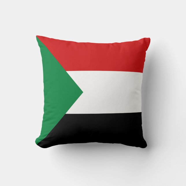 Bandeira do Sudão x Almofada de Bandeira (Frente)