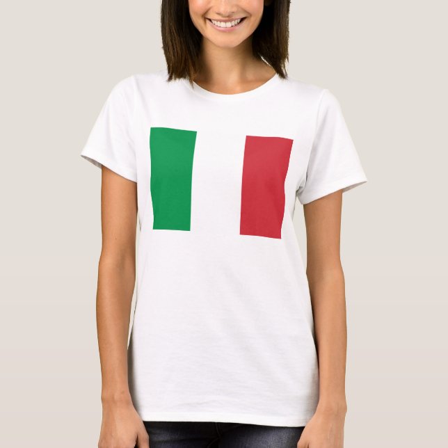 Bandeira do t-shirt básico das mulheres de Italia (Frente)