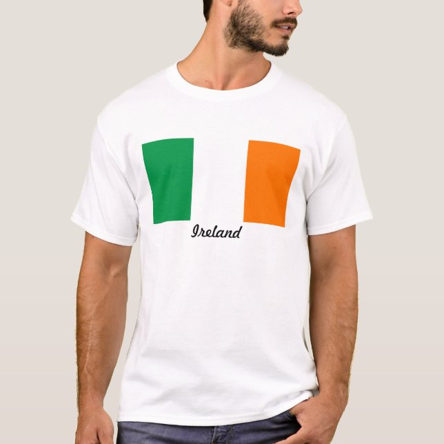 Bandeira do t-shirt dos homens de Ireland (Frente)