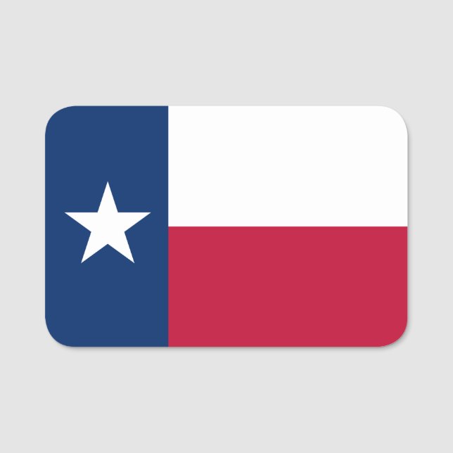 Bandeira do Texas - Nome de etiqueta de Bandeira T (Frente)