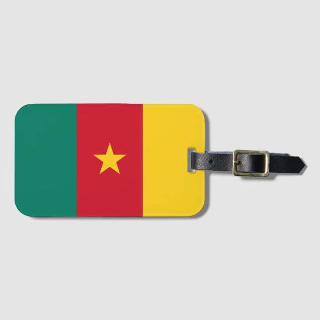 Bandeira dos Camarões Etiqueta de Bagagem (Frente Horizontal)