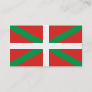 Bandeira dos cartões de visitas Basque do país