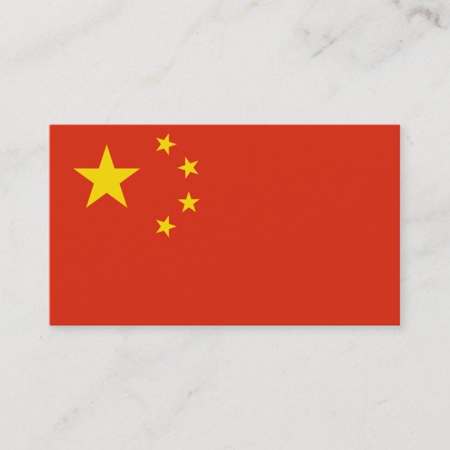 Bandeira dos Cartões de visitas da China (Frente)