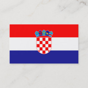Bandeira dos Cartões de visitas da Croácia