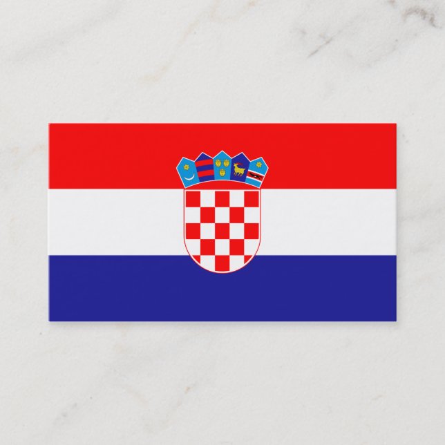 Bandeira dos Cartões de visitas da Croácia (Frente)