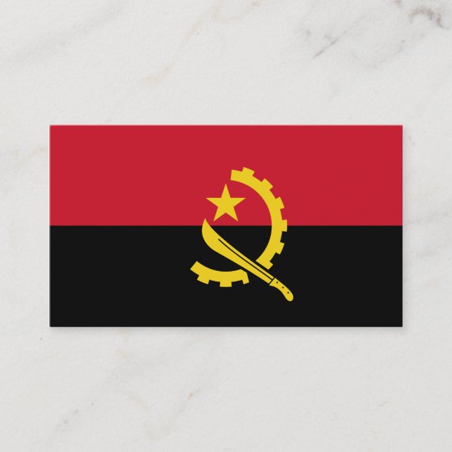 Bandeira dos Cartões de visitas de Angola (Frente)